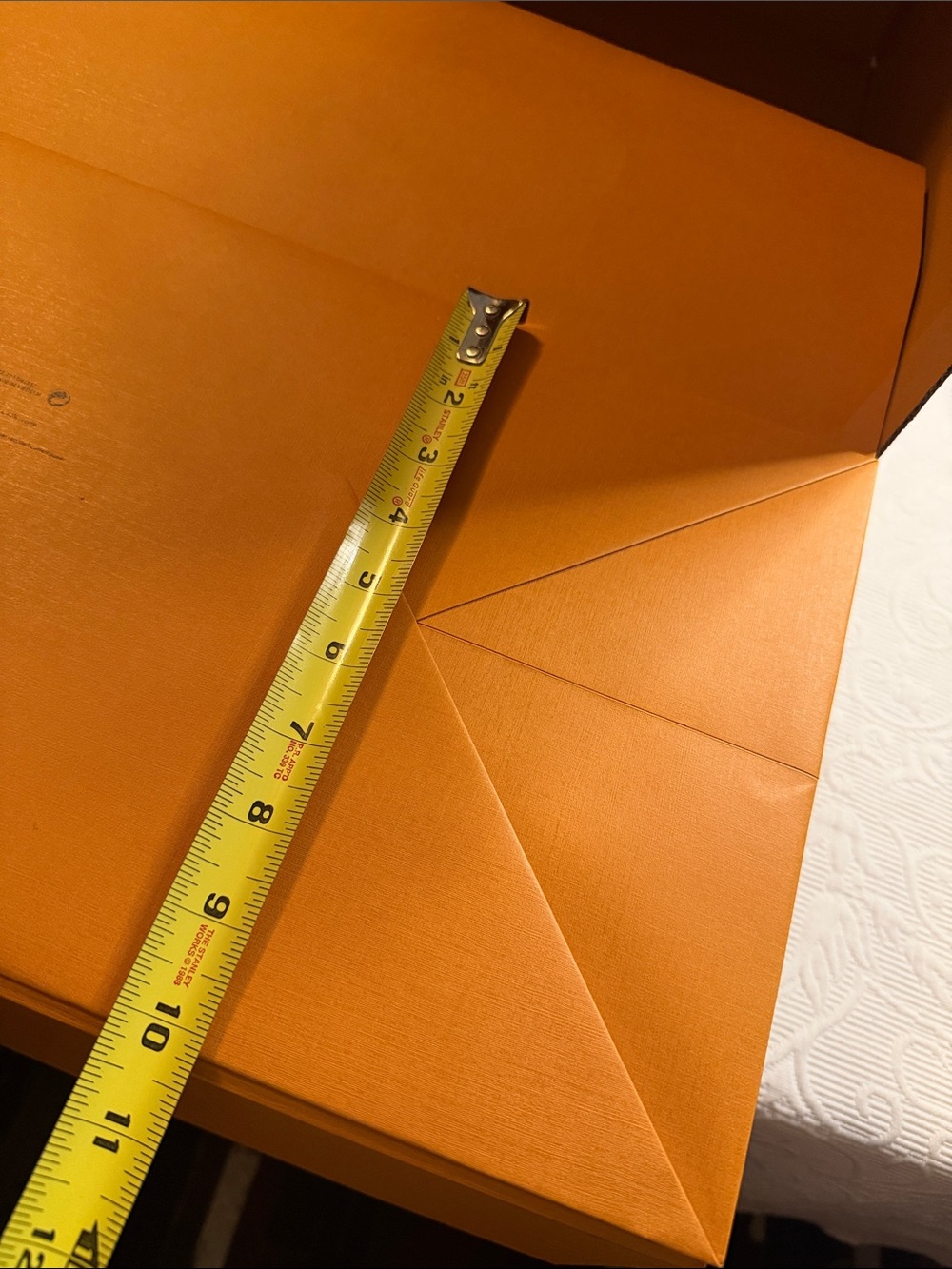 Louis Vuitton Orange Gift Bag with Blue Ribbon Handle and Box Set. - Picture 12 of 15